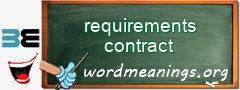WordMeaning blackboard for requirements contract